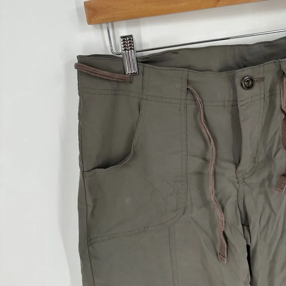 Prana Womens Size 10 Convertible Pants Flaw Hiking Outdoor Athletic Zip Off Gray
